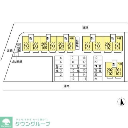 ベルフラット A・B・Cの物件内観写真